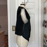 90s Vintage crochet and leather vest Black Size XL Photo 2