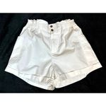 Urban Outfitters Cotton Paper Bag Waist Hip Pockets Shorts White size S Photo 2