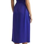 Reiss Flora Off-The-Shoulder Satin Midi Dress in Purple Photo 2