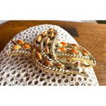 Vintage Gerrys Peace Dove Brooch Pin Faux Coral Beads Gold Tone Open Cut… Photo 9