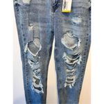 Refuge New Denim Mom Jeans High Rise Tapered Size 11 Juniors Teen Distressed Photo 2