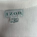 IZOD Vintage white  button up long sleeve cardigan sweater oversized medium Photo 3