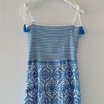 Alice + Olivia Marna Mixed Blue Embroidery Smocked Sundress 12 Photo 6