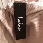 Lulus Sz S Mercurio Beige Ribbed Long Sleeve Top Photo 3