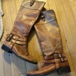 International Concepts Cognac Brown Genuine Leather Tall Riding Boots 8.5 inc Photo 0