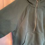 Danskin  Hooded Mixed Rib Cozy 1/2 Zip Women’s XL Dark Green Kangaroo Pocket Photo 10