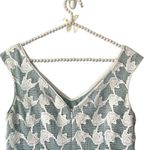 Tory Burch  Brooklynn Lace Dress V-Neck size 6 White Sea Moss Green Lining Photo 4