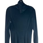 Vintage Moda Int'l Black Velour Mock Neck Long Sleeve Maxi Dress Size Small Goth Photo 2