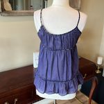 American Eagle Blue Peplum Retro Top Photo 6