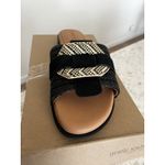 Gentle Souls  by Kenneth Cole Women's Hudson Flat Sandal, Black Raffia, 9 Photo 4