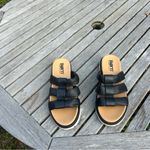 Born Daisy Puffy Leather Strap Black Slip On Sandals Shoes Women’s Size‎ 9 Photo 2