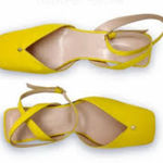 Yellow Slingback Heels Size 9 Photo 0