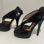 Fendi Crazy In Love Black Snakeskin Platform High Heel Sandals Size 37.5 Photo 5