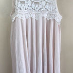 Anthropologie A’Reve Crochet Above Knee Lacy Coquette Womens Dress Size Medium White Photo 0