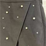 ZARA Black mini Skirt with Pearl Embellishments size S Photo 3
