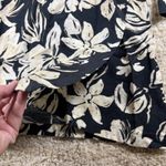 Mango MNG Floral Print Button Front Shirt Dress Black Cream XL Photo 7