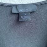 Wyton Black Blouse with Drape Front and Zipper Hem XS Photo 1