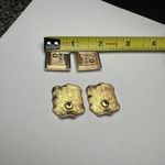 Lot Of 2 Gold Tone Pierced Stud Earrings 1 Signed Gallery Original Photo 6