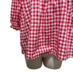 Loft Outlet Gingham Off Shoulder Red White Top Women’s Size Large Photo 1