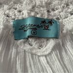 Letarte Women’s Size M White Cotton Voile Embroidered Swimsuit Cover Up Tunic Size M Photo 5