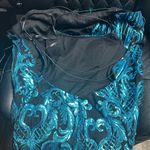 Elegant Teal Maxi Dress with Slit Blue Size undefined Photo 9