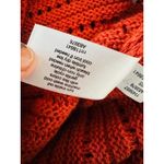 Lane Bryant  Plus Size 22/24 Cardigan Open Knit Duster Sweater Gold Button Orange Photo 8