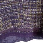 Chico's Metallic Purple Tweed Fringe Boucle Jacket Women Sz 1 Medium Photo 11