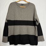 Eileen Fisher Two-Tone Gray and Black Sweater Photo 0