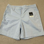 st. john's bay  Short‎ Womens 4 Blue 7" Mid Rise Flat Front Secretly Slender NEW Photo 0