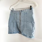 Free People Layla High Waisted Slim Fit Denim Mini Skirt Light Blue 6 Photo 8