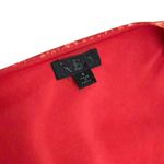 NBD Structured Shoulder Fauna Wrap Dress Red Orange Snake Chiffon size Small Photo 5