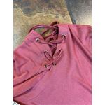 NWT Miao Miao Dusty Pink Long Sleeve Peek Shoulder Lace Up Small Photo 7