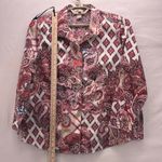 Chicos Womens‎ Button Up Blouse 16P Or 3P Burgundy Professional Business Career Red Photo 9