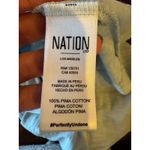 Nation Ltd Dress Women Small Blue Pima Cotton Smocked Waist Barrett Midi Preppy Photo 8