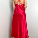 Y2K Red Satin Slip Dress Size L Photo 3