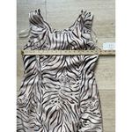 Robbie Bee  Zebra Animal Print 109% Silk 2‎ piece Dress Set Women's Size 10 NWT Photo 3