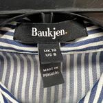 Baukjen Shirt Dress 6 Blue White Stripe Button Tie Belt Modern Nautical Preppy Photo 13