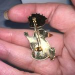 Vintage Gold Tone With Rhinestone Praying Cherub Photo 5