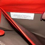 Bottega Veneta  Red/Orange Intrecciato Woven Nappa Leather Zip Around Wallet Photo 10