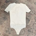 Commando Faux Leather Short Sleeve Tee Bodysuit Top Blouse Vegan White Small Photo 7