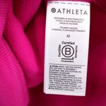 Athleta  Triumph Hoodie Zip Up Full Zip Jacket Bright Pink Size Medium Thumbholes Photo 3