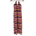 Wild Fable  Womens  Crochet Lace Halter Dress Lined Slit Midi Multicolor Size‎ XS Photo 2