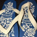 Havaianas Hibiscus Blue&White Flip Flops Photo 7