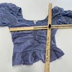 Heartloom Top Womens Small Blue Purple Puff Sleeve Jess Polka Dot Cotton Revolve Photo 6