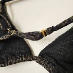 ANDIE  x Demi Moore Swim Triangle Bikini Top Black Glitter Pattern Neutral Travel Photo 5