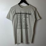 Fruit of the Loom Vintage Y2K Color Flag Guard Humor T Shirt Gray Medium M Graphic Tee 50/50 Solid Photo 7