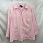 Style & Co women's light pink button down collared long sleeve stretch shirt 18 Photo 0