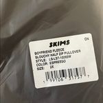 SKIMS  NWT Boyfriend Fleece Slouchy Half Zip Pullover Expresso Color Size 2X Photo 4