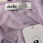 Elodie Lilac Ribbed Knit Bow Front Tank Bodysuit Women's Medium Photo 2