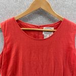 COUNTRY WEAR CASUALS Maxi Dress Womens Large Orange Linen Rayon Silk Embroidered Photo 1